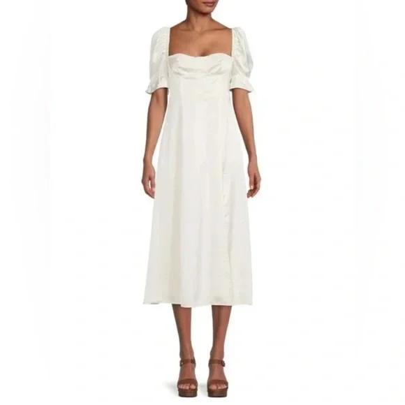 WE WORE WHAT Puff Sleeve Midi Dress - Picture 2 of 10